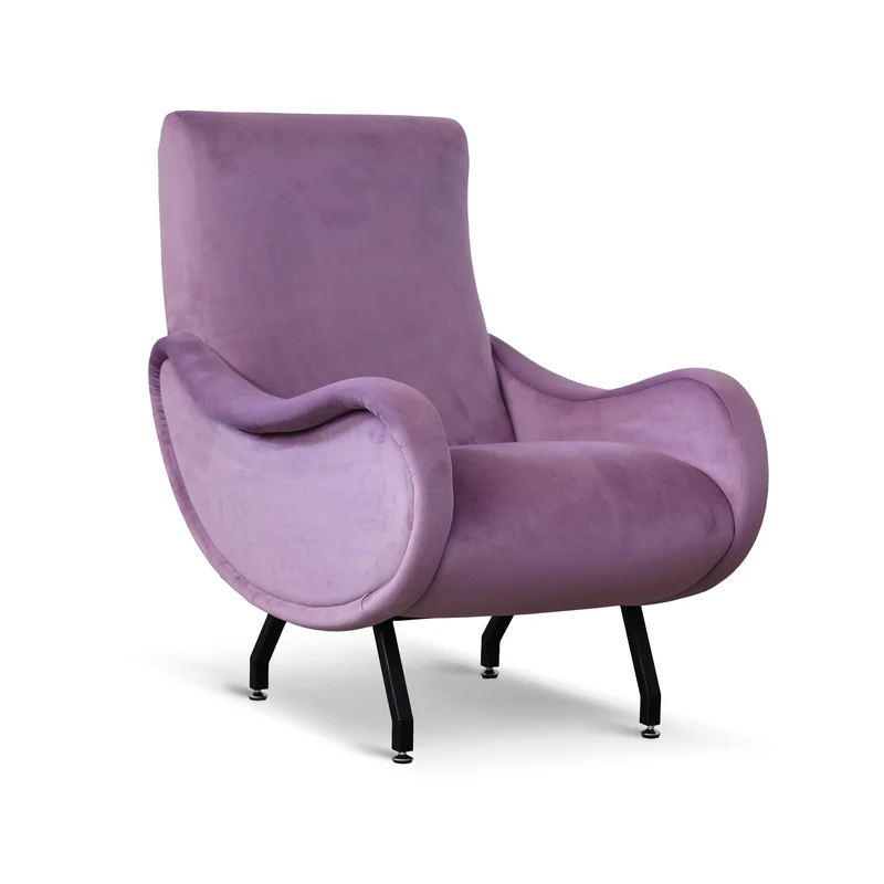 Poltrona Miss velluto lilla
