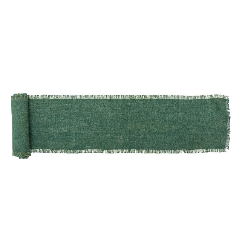 Tafelloper jute groen Janavi 35x550cm