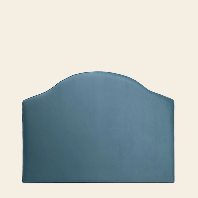 Tête de lit tapissée CEPHEE dalila bleu de gris