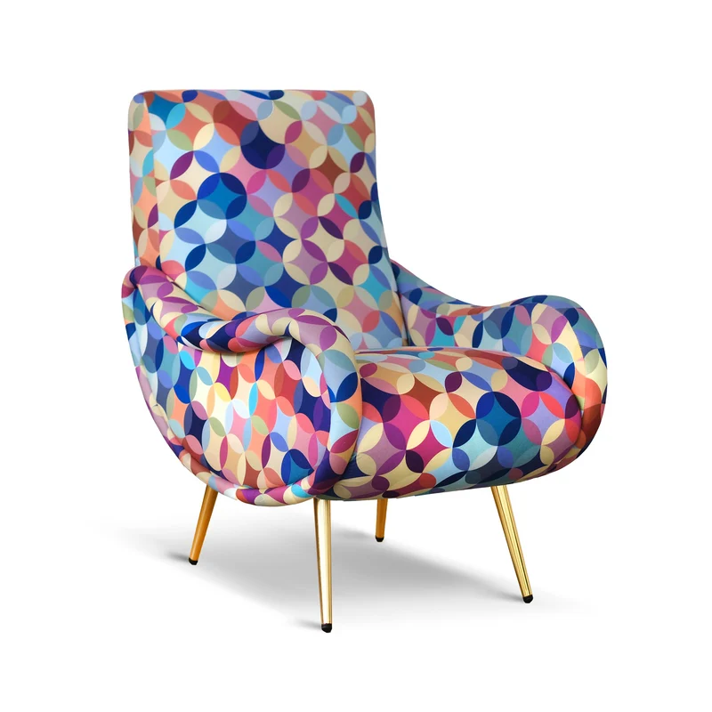 Poltrona Miss tessuto multicolor