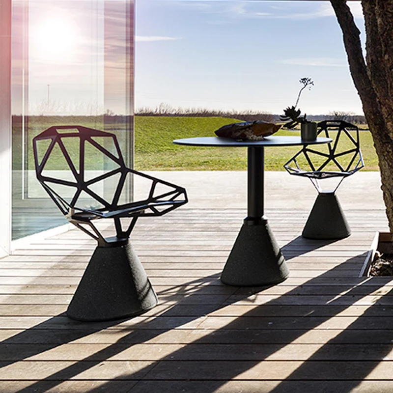 Outdoor Swivel Chair with Concrete Base ONE by Konstantin Grcic for Magis
