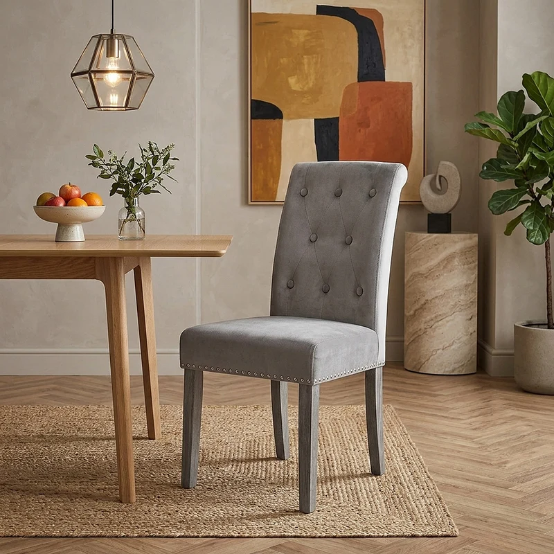 Sedia Velluto - Moreton Grigio