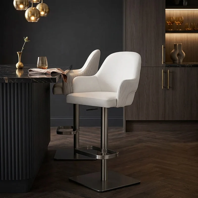 Sgabello Ecopelle Graphite - Antonia Bianco