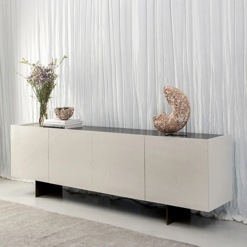 Pizzo Lace Effect Sideboard | Handcrafted Luxury Storage Unit