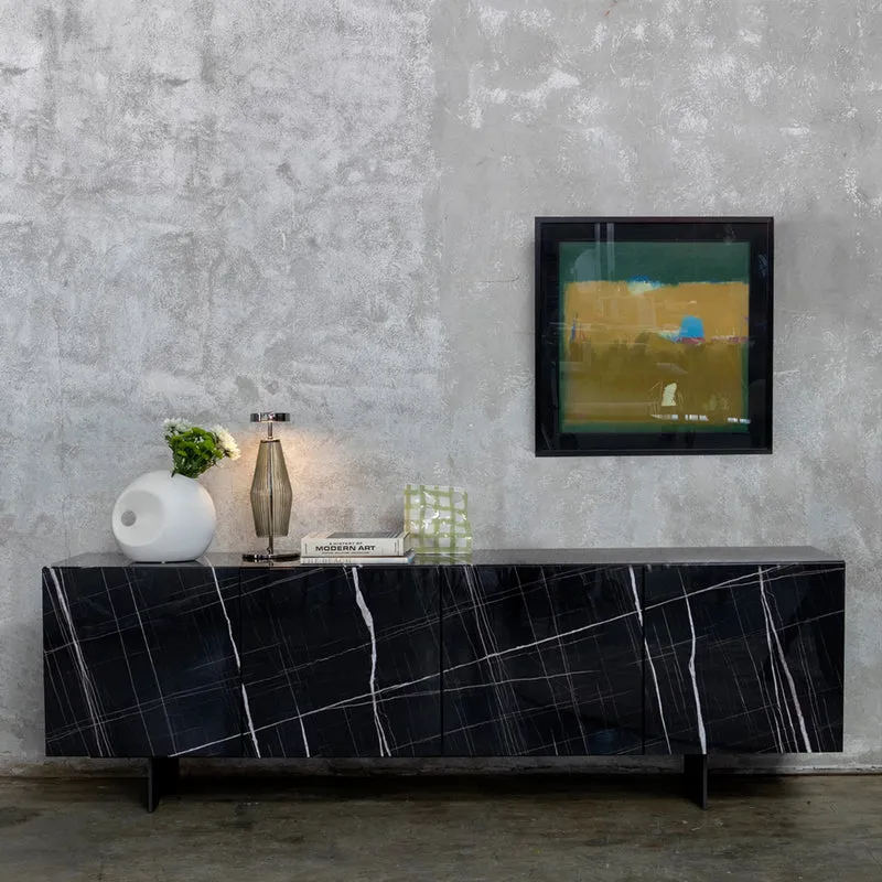 Monolite Sculptural Sideboard | Lacquered Doors & Artistic Design