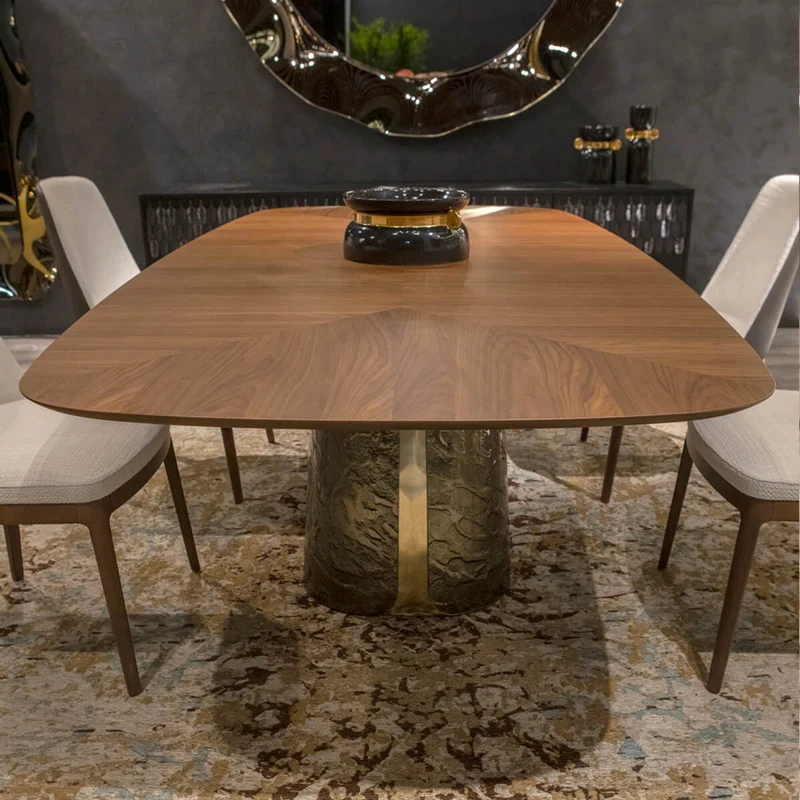 Adone Elegant Wood & Glass Table | Stylish & Contemporary Design