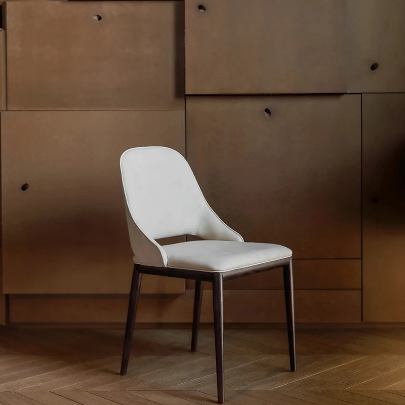 Malva Chair | Parisian-Inspired Leather & Ash Wood Legs
