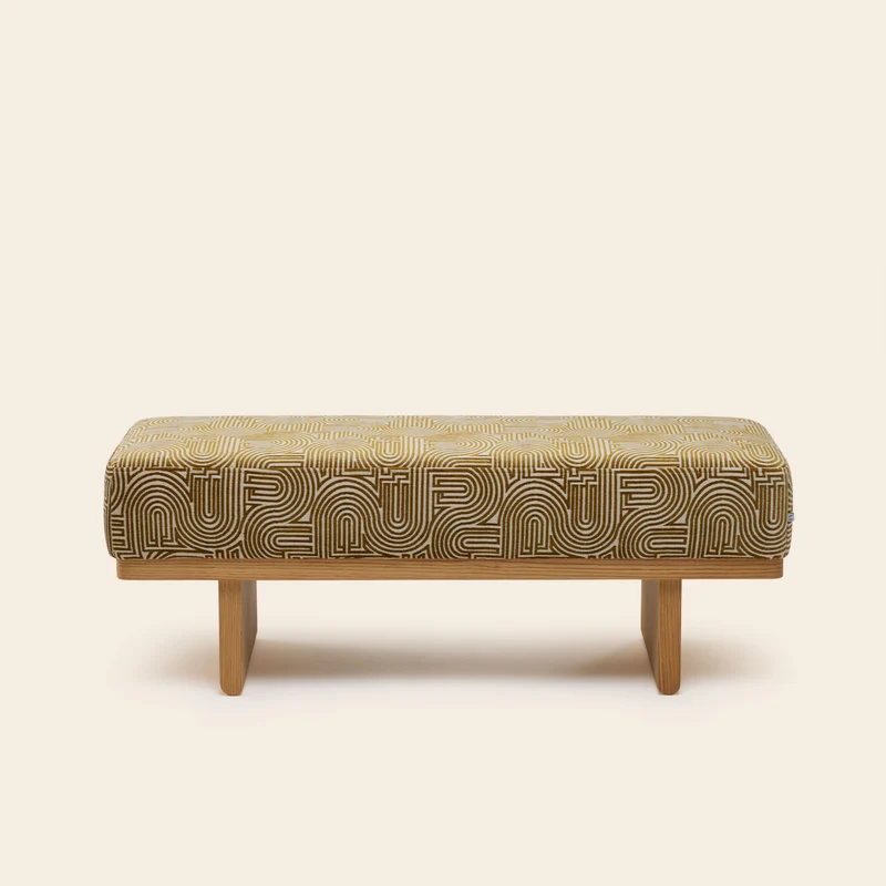 Banc ANCA klark écru et moutarde