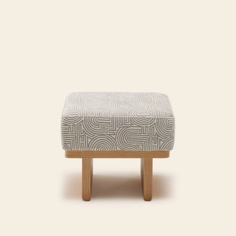 Tabouret ANCA klark blanc et naturel