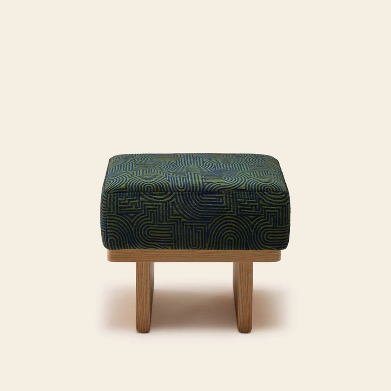 Tabouret ANCA klark bleu nuit et vert olive