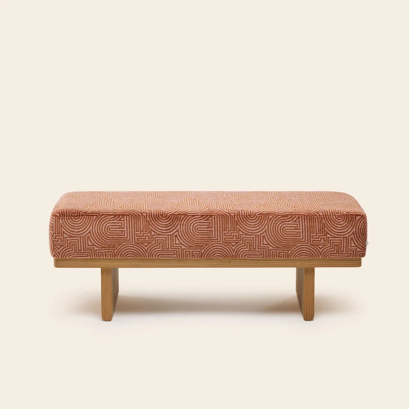 Banc ANCA klark rose de pêcher caramel