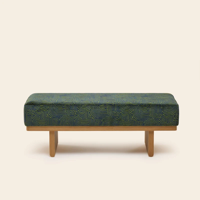 Banc ANCA klark bleu nuit et vert olive