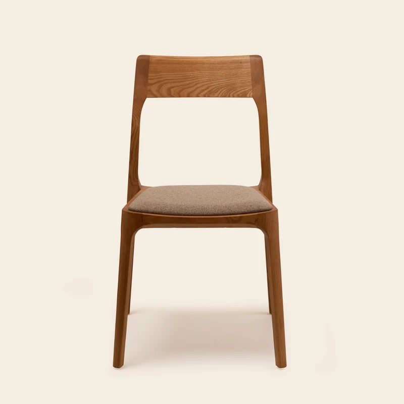 Chaise HARIELLE bois et taupe chiné