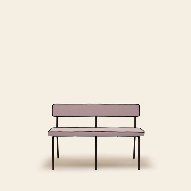 Banc YSABEAU dalila nacre rose et noir