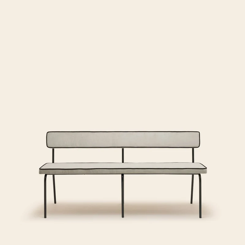 Banc YSABEAU dalila gris perle et noir