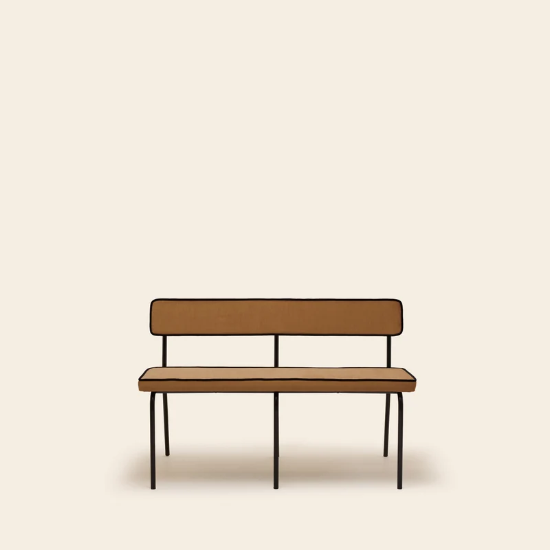 Banc YSABEAU dalila camel doré et noir