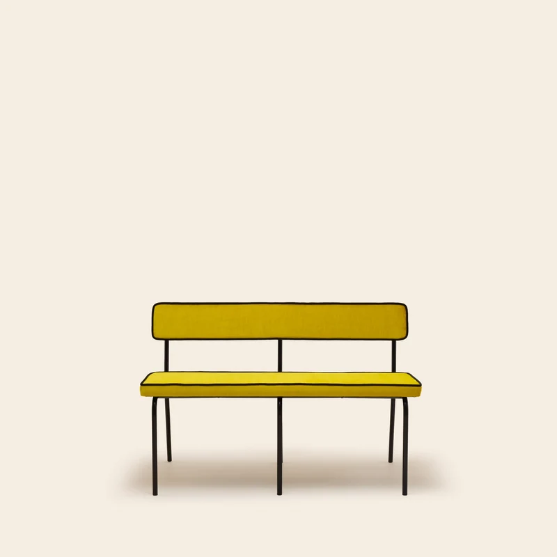 Banc YSABEAU dalila jaune sulfure et noir