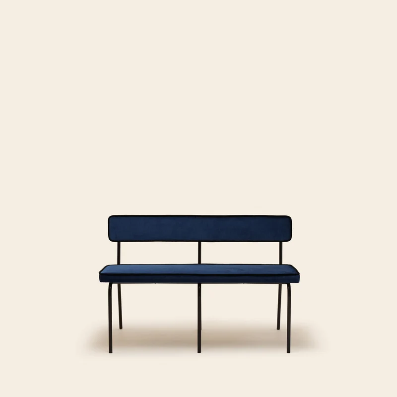 Banc YSABEAU dalila bleu nuit et noir