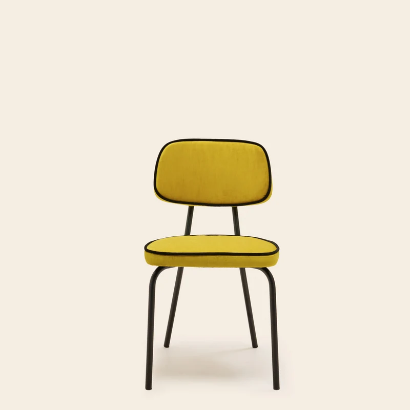Chaise YSABEAU dalila jaune sulfure et noir