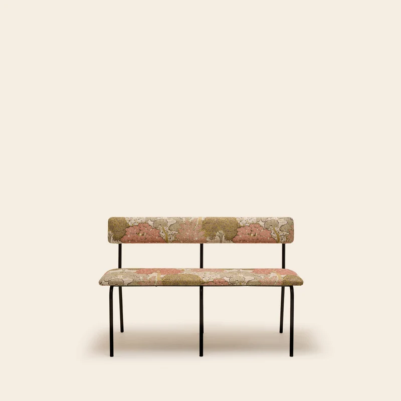Banc YSABEAU alisia naturel et rose orangé