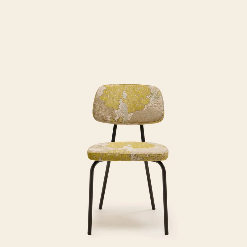 Chaise YSABEAU alisia jaune sufure naturel
