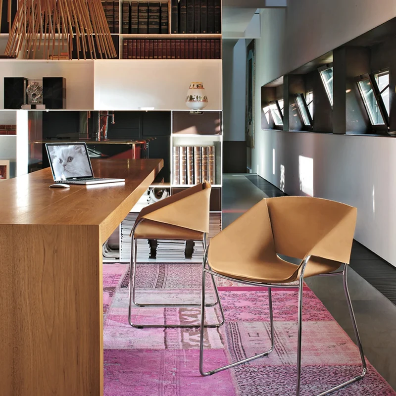Simply Chair | Chromed Frame & Custom Leather Stitching