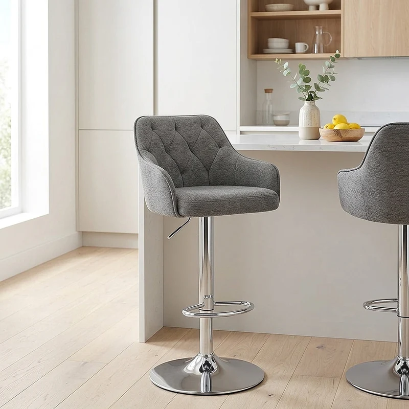 Sgabello Stoffa - Butler Grigio