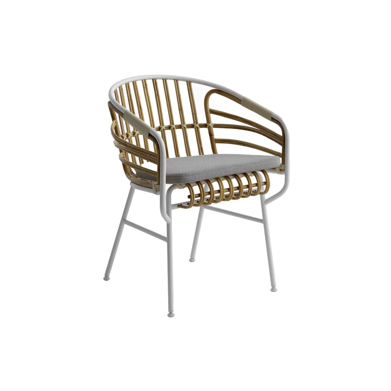Rattan Armrest Chair RAPHIA RATTAN by Lucidi Pevere for Casamania