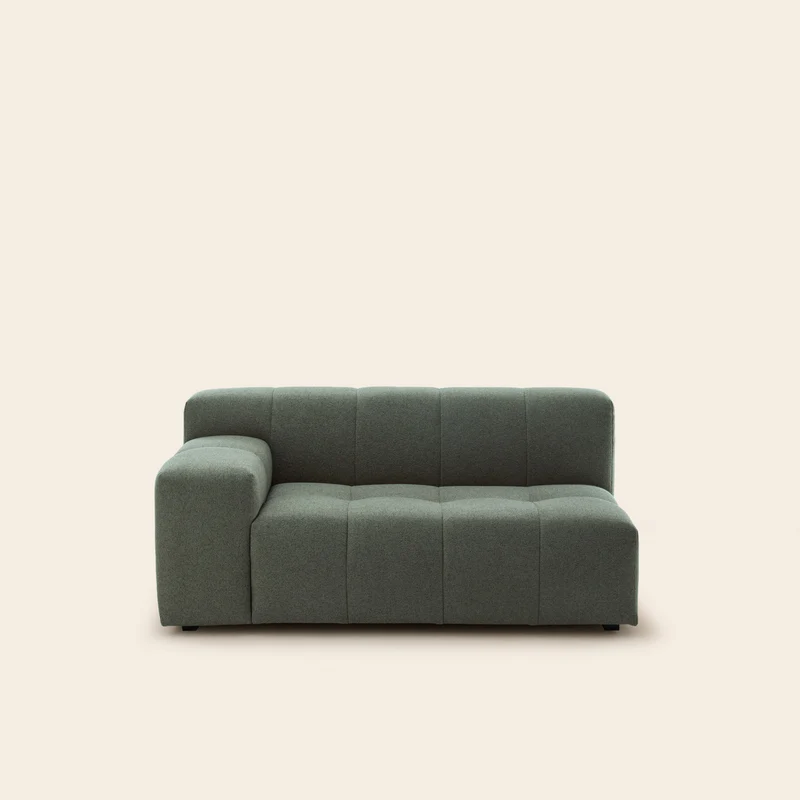 Canapé modulable accoudoir G UBERTO glory vert forêt