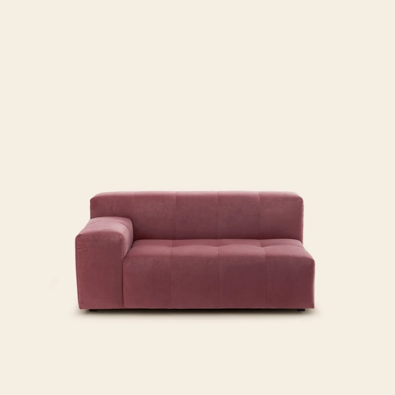 Canapé modulable accoudoir G UBERTO opal aubergine douce