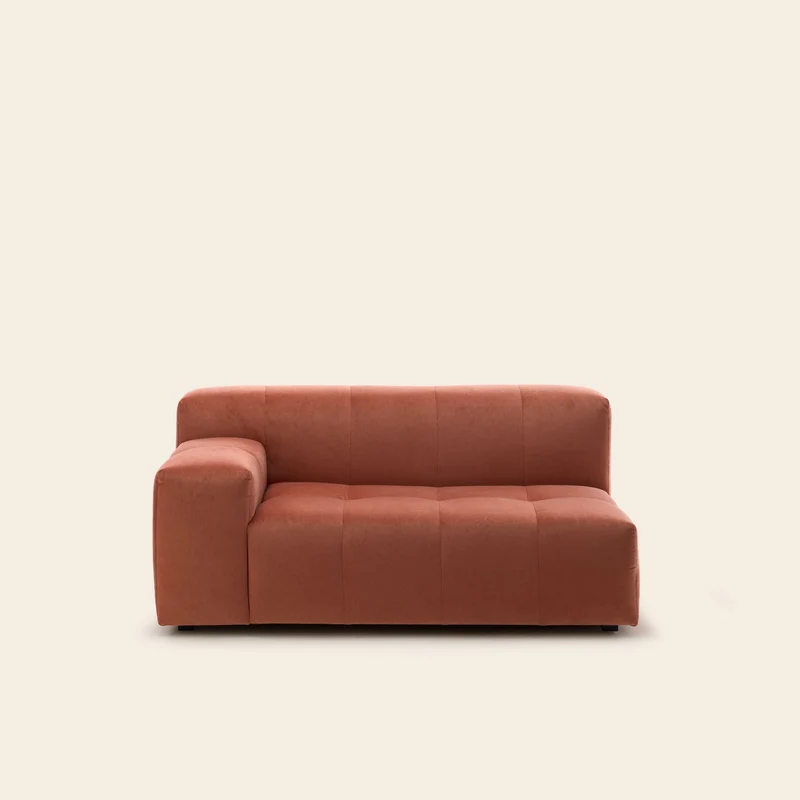 Canapé modulable accoudoir G UBERTO opal orange corail