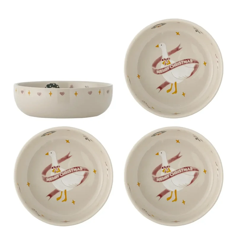 Kom aardewerk rood Mary 16cm - 4 stuks