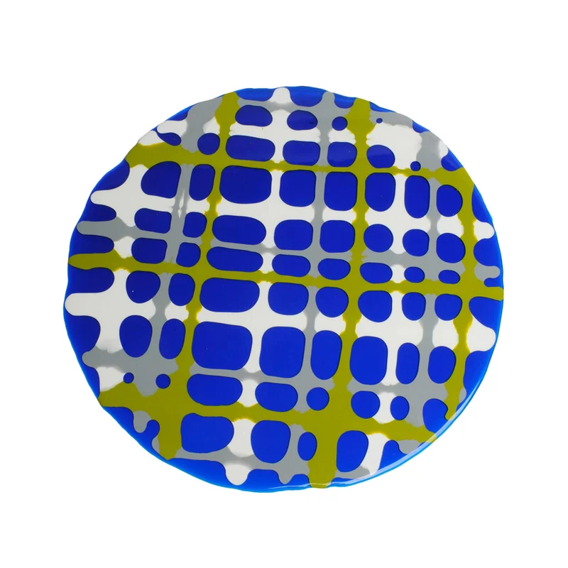 Resin Placemat TARTAN Blue Green Set of Four by Paola Navone for Corsi Design
