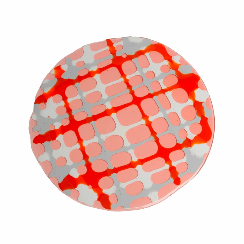 Resin Placemat TARTAN Light Ruby Grey Set of Four by Paola Navone for Corsi Design