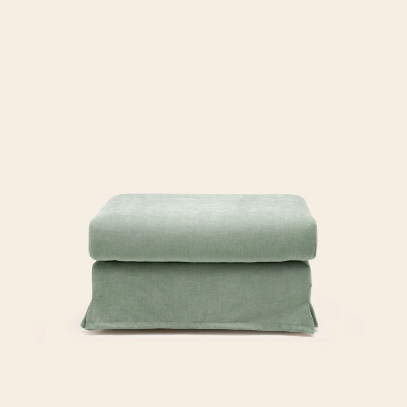 Pouf CLARIBEL boston vert de gris