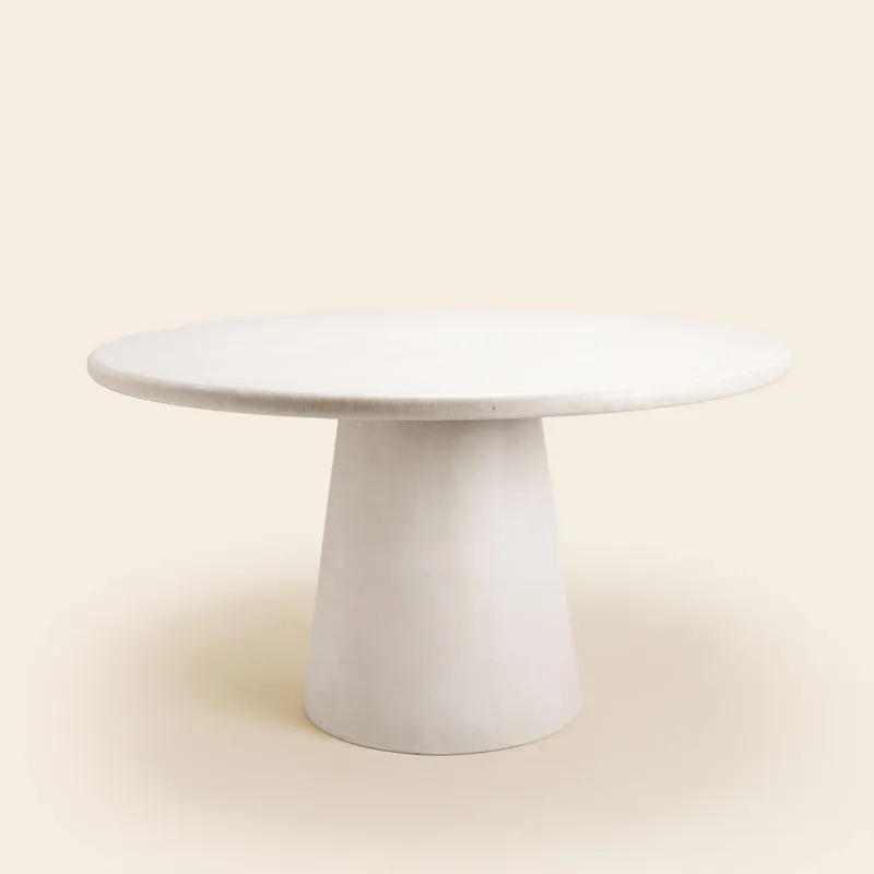 Table à manger ELIZ blanc minéral
