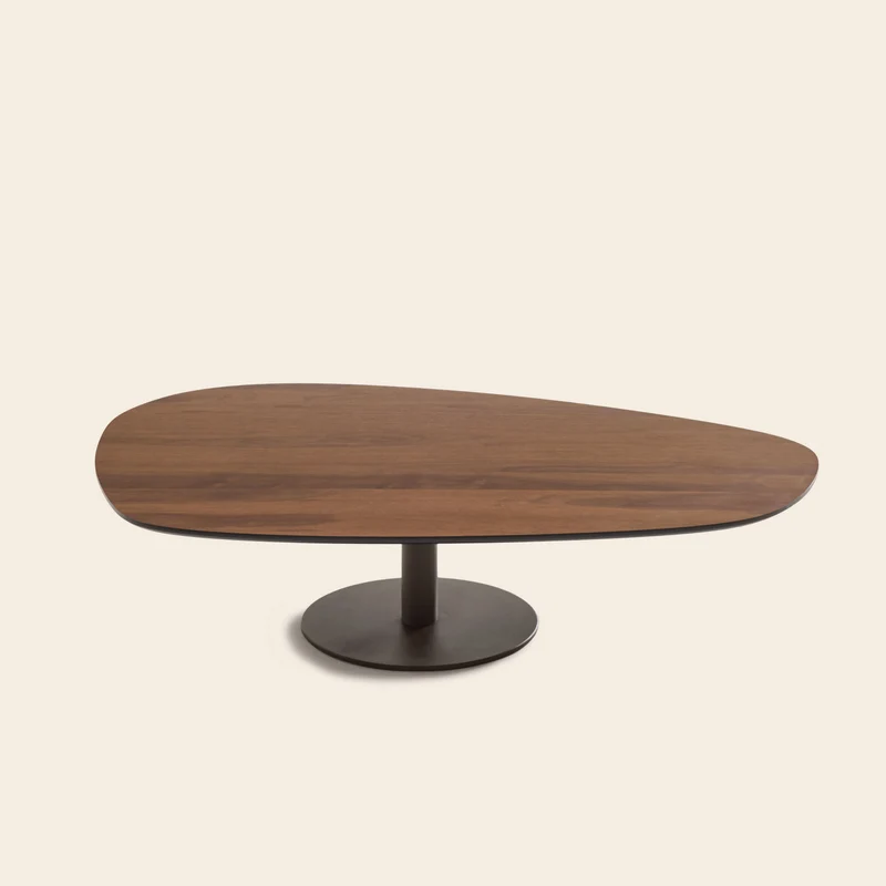Table basse ISMERIA noyer et bronze