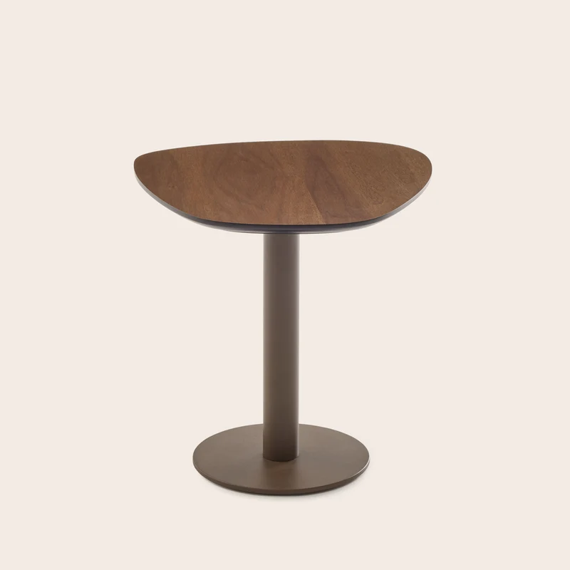 Table d'appoint ISMERIA noyer et bronze