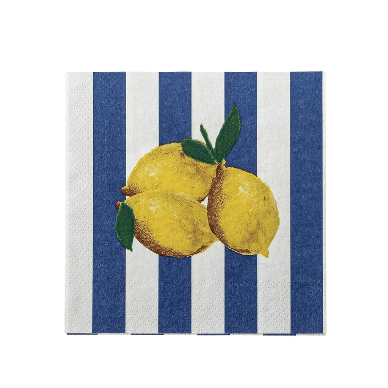 Papieren servetten met citroenmotief Limone
