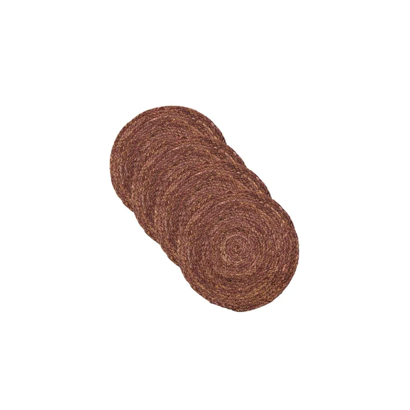 Placemats Circle rose taupe set van 4 Ø38 cm