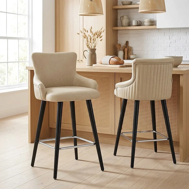 Sgabello Ecopelle - Diablo Crema