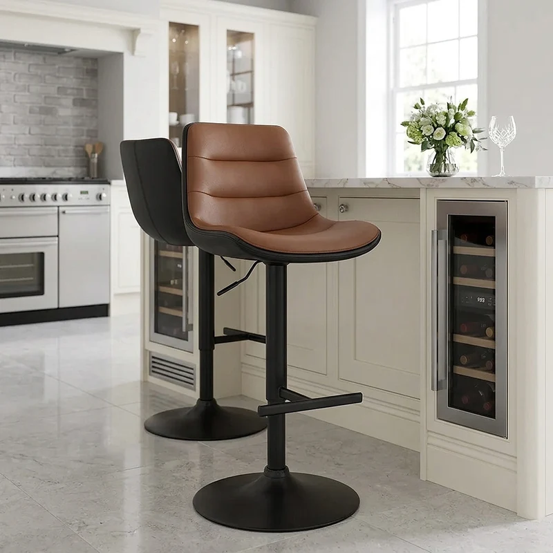 Sgabello Ecopelle - Lattice Marrone