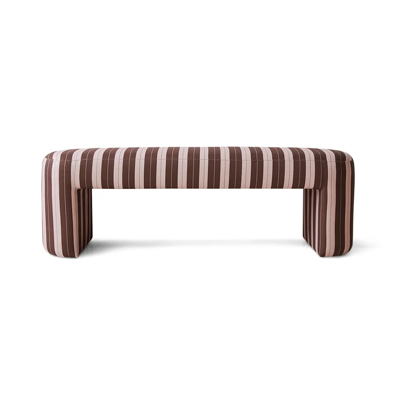 Lobby bench striped by HK Living 140x40x45cm