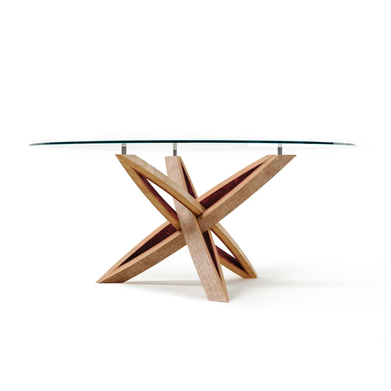 Wood and Glass Coffee Table NARNI by Massimo Martino, Francesco De Luca e Andrea Riva for Winetage