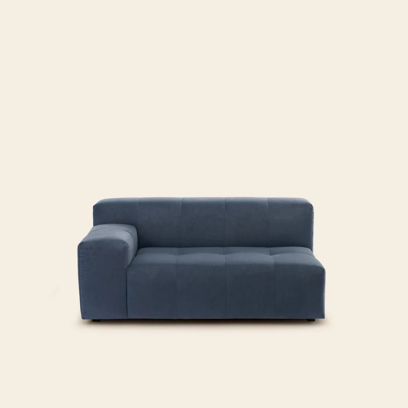Canapé modulable accoudoir G UBERTO opal bleu de gris