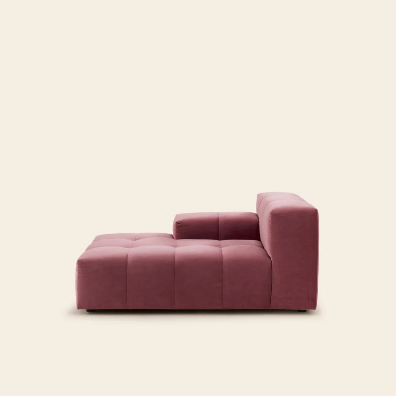 Méridienne modulable G UBERTO opal aubergine douce