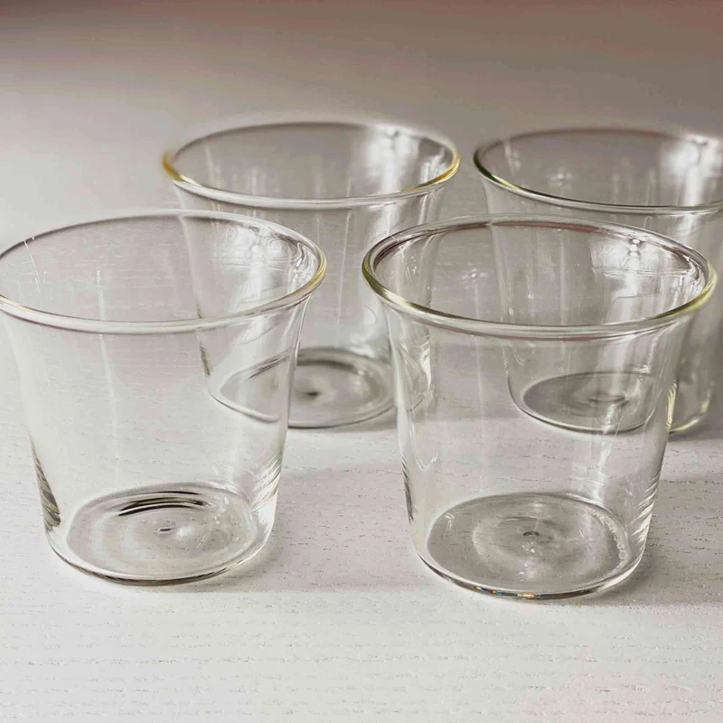 Blown Glass Wine Glasses PLUME Set of Four by Aldo Cibic for Paola C