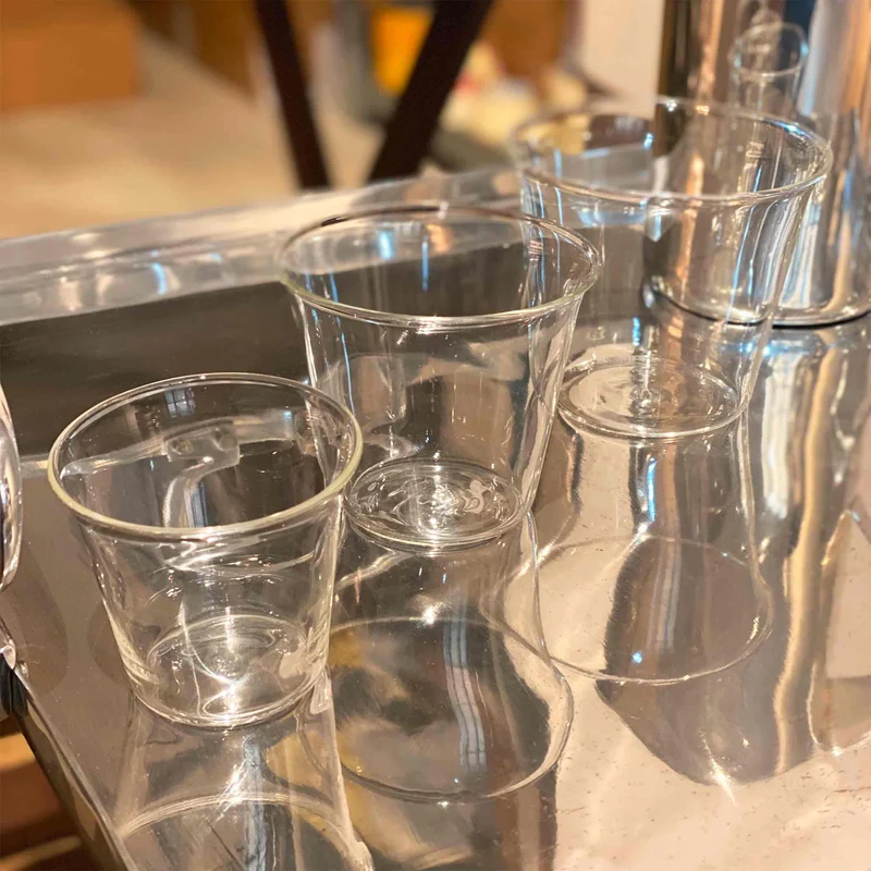Blown Glass Wine Glasses PLUME Set of Four by Aldo Cibic for Paola C