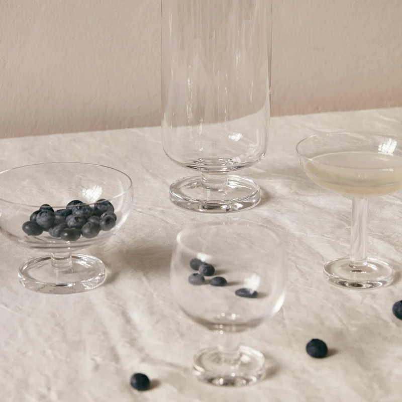 Blown Glass Wine Glasses TULIP Set of Six by Aldo Cibic for Paola C