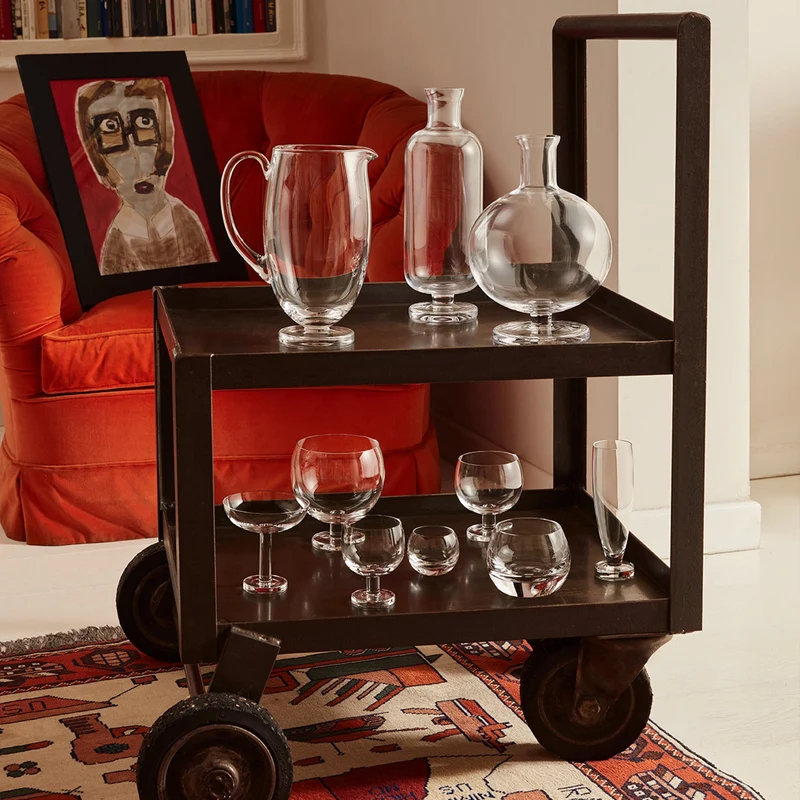 Blown Glass Wine Glasses TULIP Set of Six by Aldo Cibic for Paola C